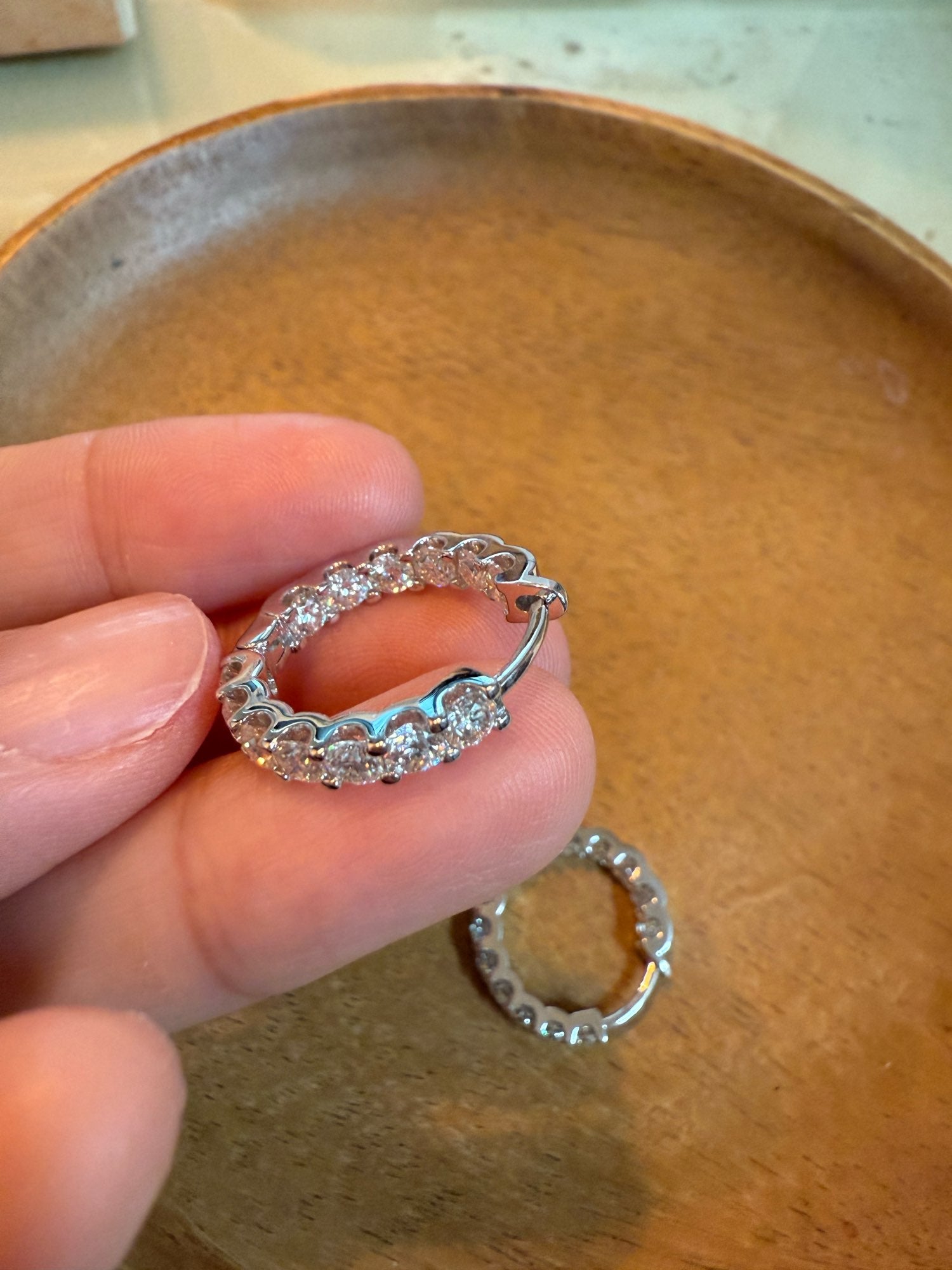2.6ctw D Color Moissanite Hoop Earrings in 925 Sterling Silver - EverlyCrafted