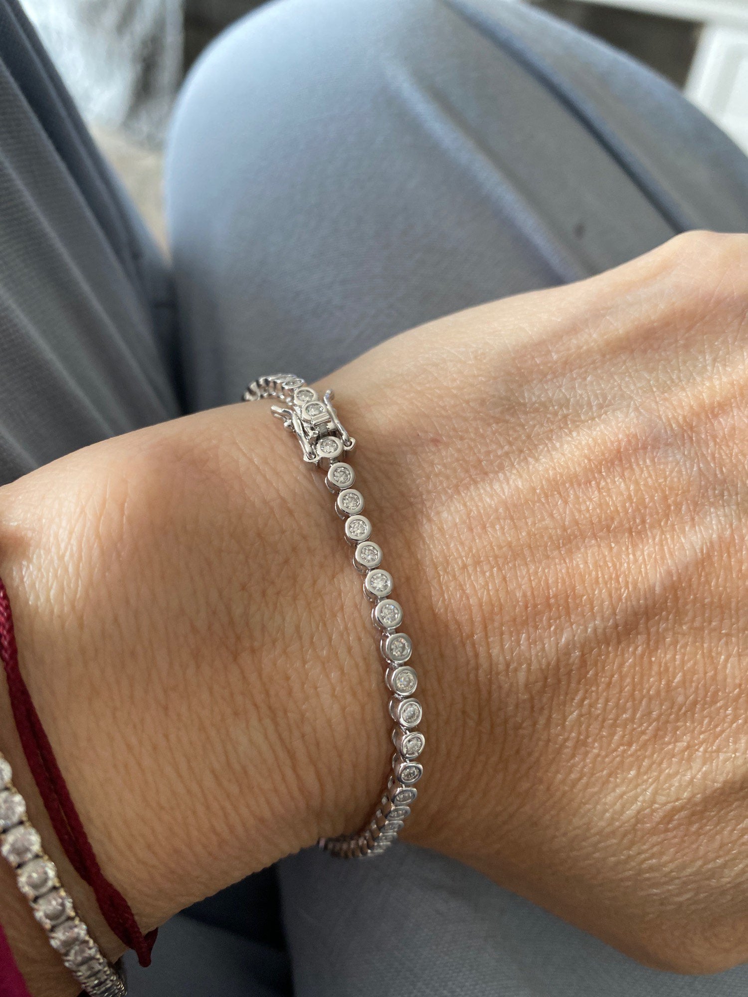 2mm Moissanite Tennis Bracelet for Men & Women - Sterling Silver - EverlyCrafted