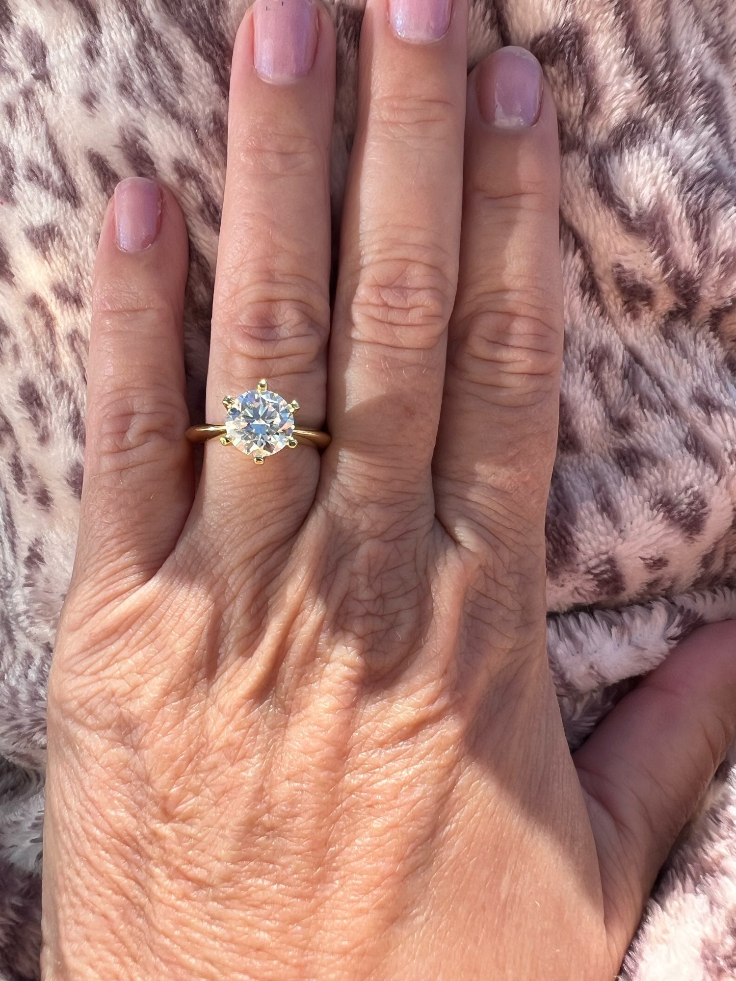 3ct Moissanite Engagement Ring in 925 Silver with Certificate - EverlyCrafted