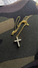 Moissanite Cross Pendant Necklace in 925 Sterling Silver 18K Gold Plated - EverlyCrafted