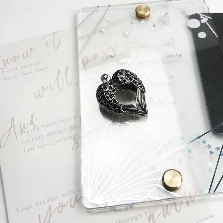 Sterling Silver Heart Wings Pendant Jewelry for Men and Women - EverlyCrafted