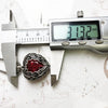 Red Winged Heart Pendant Necklace - 925 Sterling Silver - EverlyCrafted