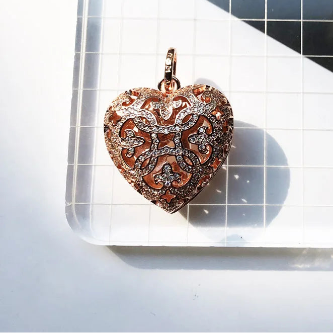 925 Sterling Silver Heart Locket Pendant Jewelry for Women - EverlyCrafted