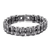 Retro Biker Chain Bracelet for Men - Stainless Steel Motorcycle Style - EverlyCrafted