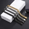 Punk Men's 12mm Wide Cuban Link Chain Bracelet - EverlyCrafted