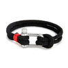 Black Stainless Steel U-Shape Survival Bracelet - EverlyCrafted