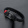Black Stainless Steel U-Shape Survival Bracelet