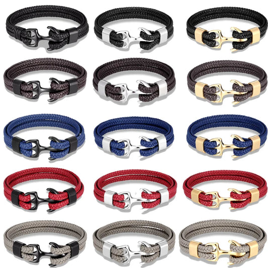 Navy Style Anchor Bracelet for Men and Women - EverlyCrafted