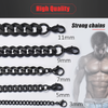 Men's Black Gold Silver Stainless Steel Cuban Link Chain Necklace - EverlyCrafted