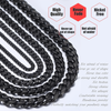 Men's Black Gold Silver Stainless Steel Cuban Link Chain Necklace