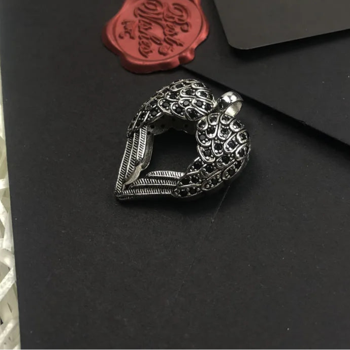 Sterling Silver Heart Wings Pendant Jewelry for Men and Women - EverlyCrafted