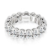 7.5ctw 925 Sterling Silver Oval Engagement Eternity Ring
