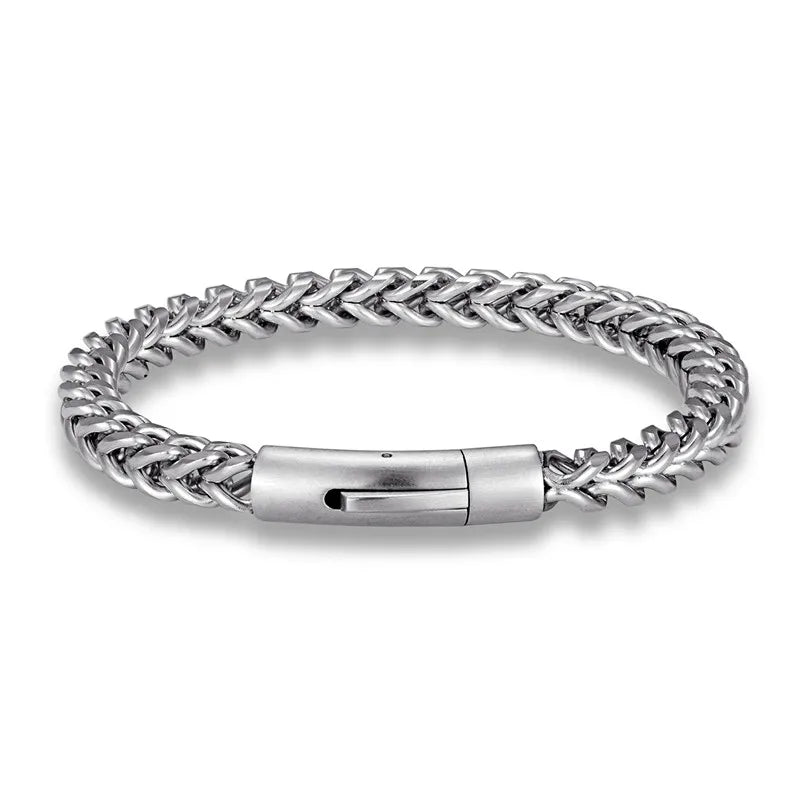 Men's Punk Rock Bicycle Chain Bracelet - 18k Gold Plated - EverlyCrafted