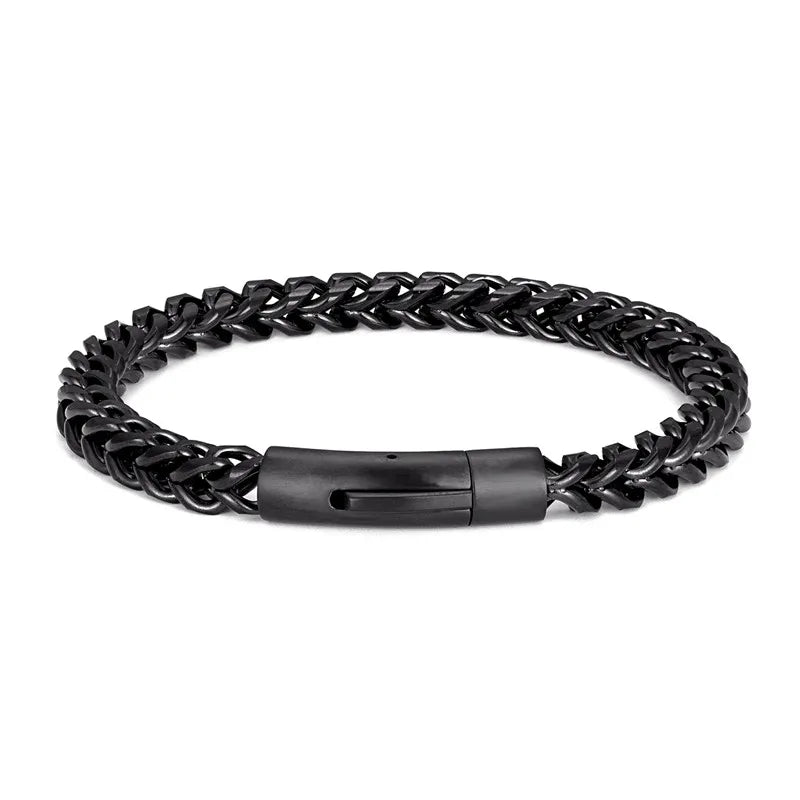 Men's Punk Rock Bicycle Chain Bracelet - 18k Gold Plated - EverlyCrafted