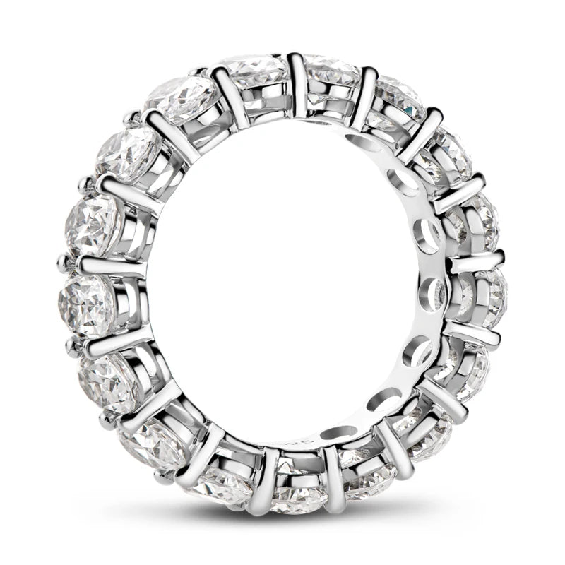 7.5ctw 925 Sterling Silver Oval Engagement Eternity Ring - EverlyCrafted