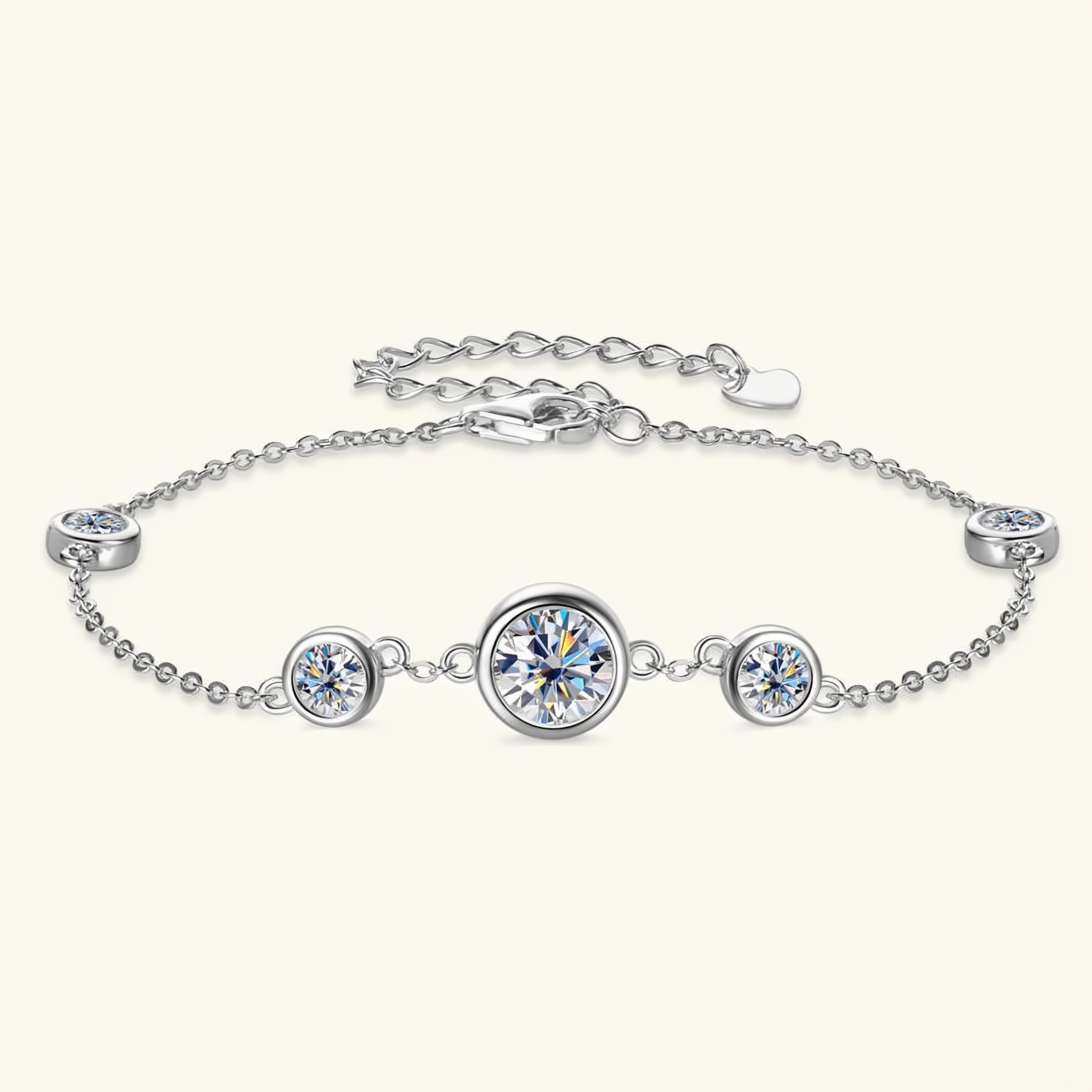Moissanite Bracelet - 18k Gold Plated 925 Sterling Silver - EverlyCrafted