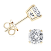 Moissanite Cushion Cut Stud Earrings - 925 Sterling Silver 1.5CT