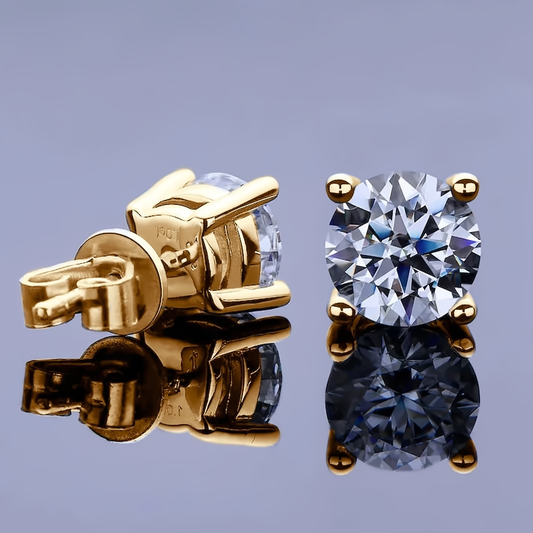 Moissanite Stud Earrings 0.3-2CT 925 Sterling Silver