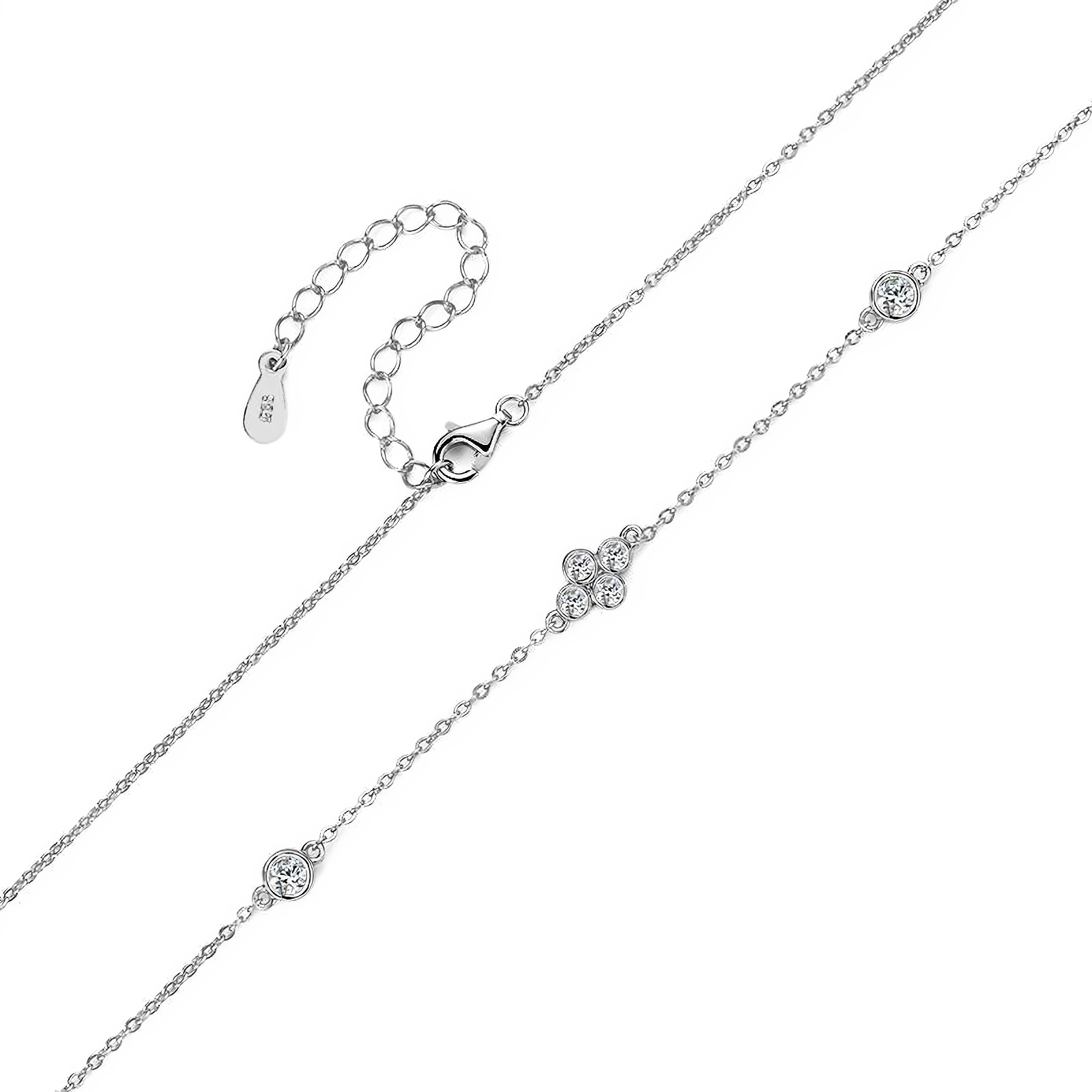 Elegant Moissanite Choker Necklace - 925 Sterling Silver - EverlyCrafted