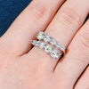 3.26 CTTW Moissanite Bridal Ring - 18K Gold Plated 925 Sterling Silver - EverlyCrafted