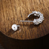 Moissanite Stud Earrings in 18k White Gold Plated Silver - EverlyCrafted