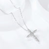 Moissanite Cross Pendant Necklace in 925 Sterling Silver 18K Gold Plated - EverlyCrafted