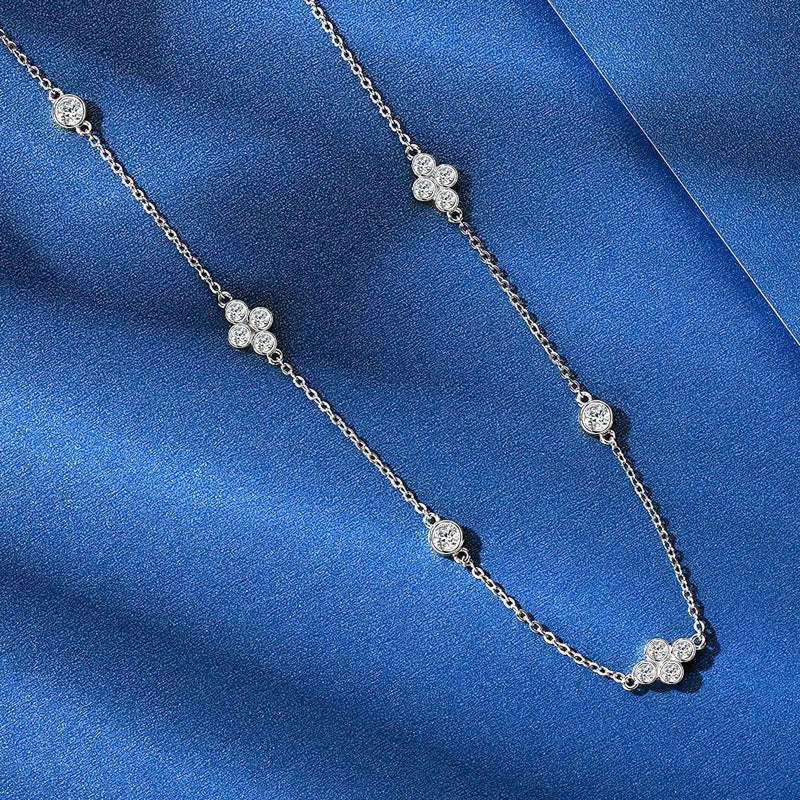Elegant Moissanite Choker Necklace - 925 Sterling Silver - EverlyCrafted