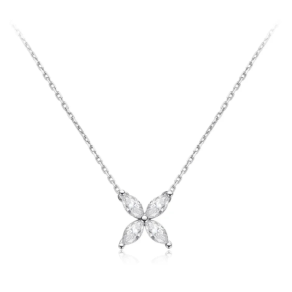 1.2 Carat D Color Moissanite Pendant Necklace for Women S925 Sterling Silver Earrings Sparkling Fine Jewelry Set Wedding Gift - EverlyCrafted