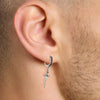 Blackened Snake and Sword Hoop Earrings in 925 Sterling Silver - EverlyCrafted