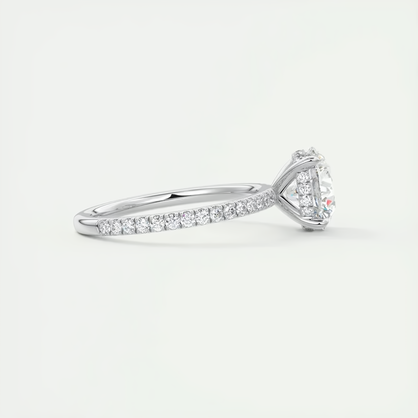 Moissanite Engagement Ring in 925 Sterling Silver - EverlyCrafted