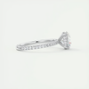 Moissanite Engagement Ring in 925 Sterling Silver - EverlyCrafted