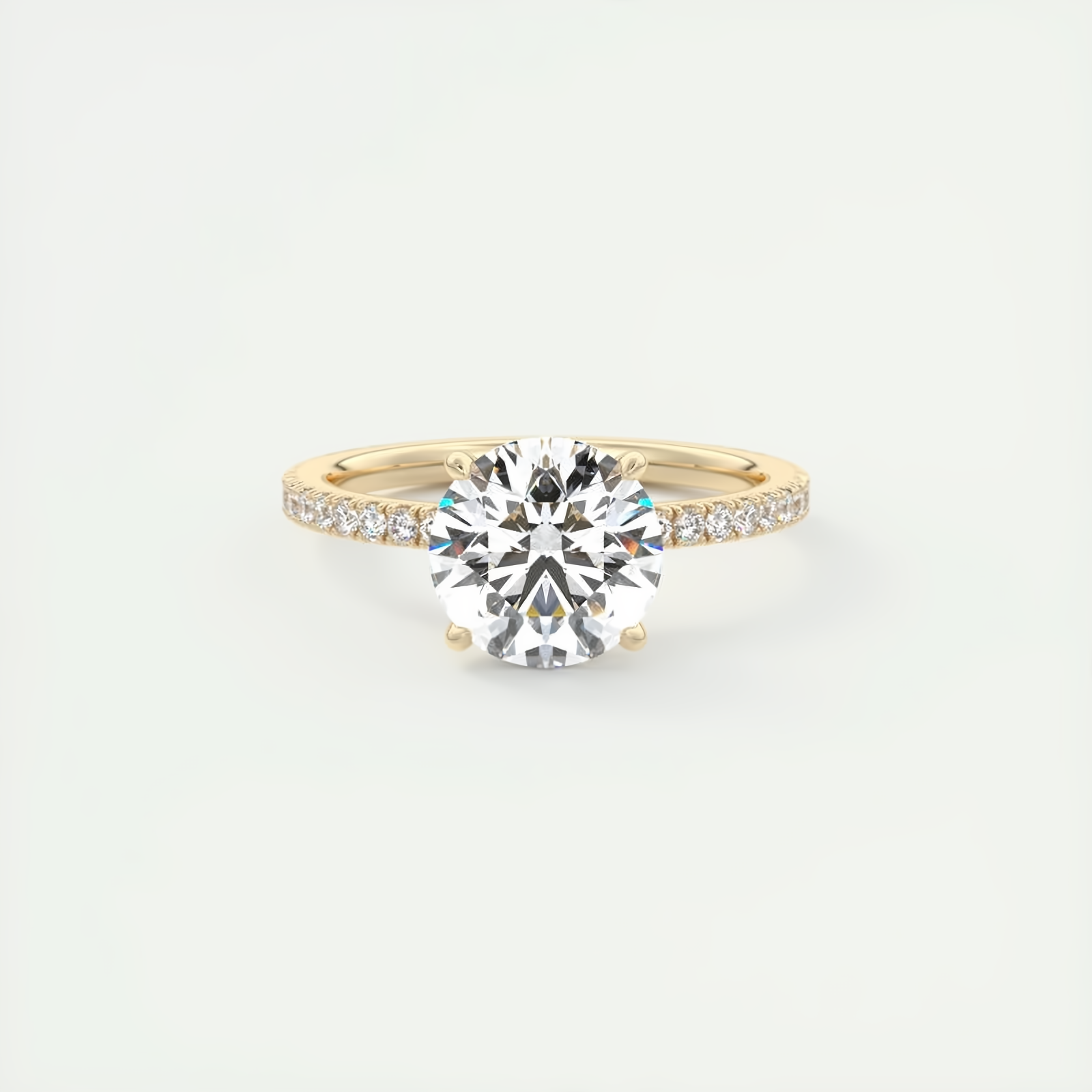 Moissanite Engagement Ring in 925 Sterling Silver - EverlyCrafted