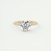 Moissanite Engagement Ring in 925 Sterling Silver - EverlyCrafted