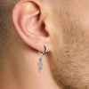 Blackened Snake and Sword Hoop Earrings in 925 Sterling Silver - EverlyCrafted