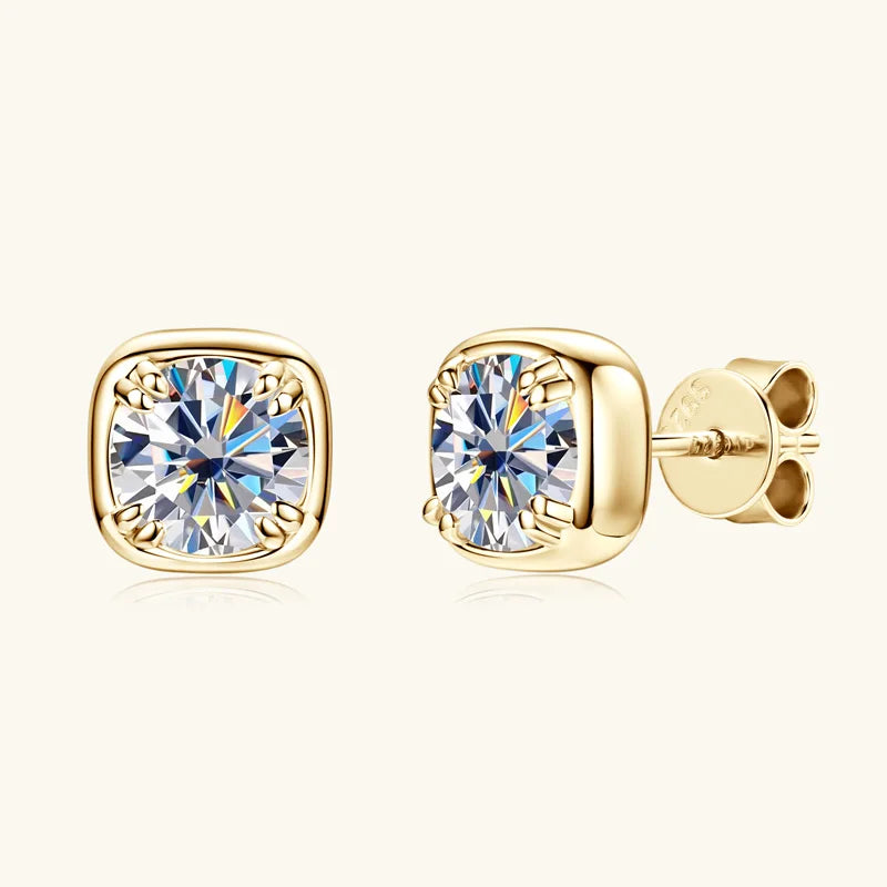 6.5MM 1CT Moissanite Earrings in 925 Sterling Silver - EverlyCrafted