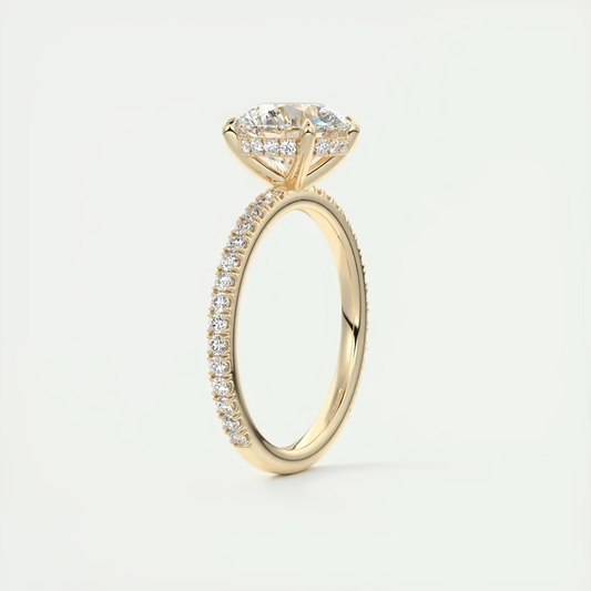Moissanite Engagement Ring in 925 Sterling Silver - EverlyCrafted