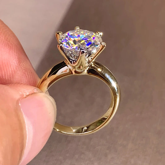 3ct Moissanite Engagement Ring in 925 Silver with Certificate - EverlyCrafted