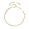 Moissanite Half Tennis Bracelet - 18k Gold Plated 925 Sterling Silver - EverlyCrafted