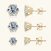 925 Silver Moissanite Jewelry Set with Gold Plating - EverlyCrafted