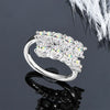 3.26 CTTW Moissanite Bridal Ring - 18K Gold Plated 925 Sterling Silver