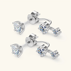 Moissanite 2.0 CTTW Stud Earrings in 925 Sterling Silver - EverlyCrafted