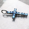 Sterling Silver Aquamarine Cross Pendant - Fine Jewelry - EverlyCrafted