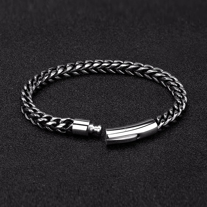Men's Punk Rock Bicycle Chain Bracelet - 18k Gold Plated - EverlyCrafted