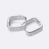 Full Moissanite Square Hoop Earrings in Silver 925 - EverlyCrafted