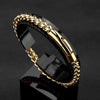 Men's Punk Rock Bicycle Chain Bracelet - 18k Gold Plated