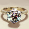 3ct Moissanite Engagement Ring in 925 Silver with Certificate