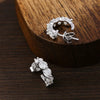 Moissanite Stud Earrings in 18k White Gold Plated Silver - EverlyCrafted
