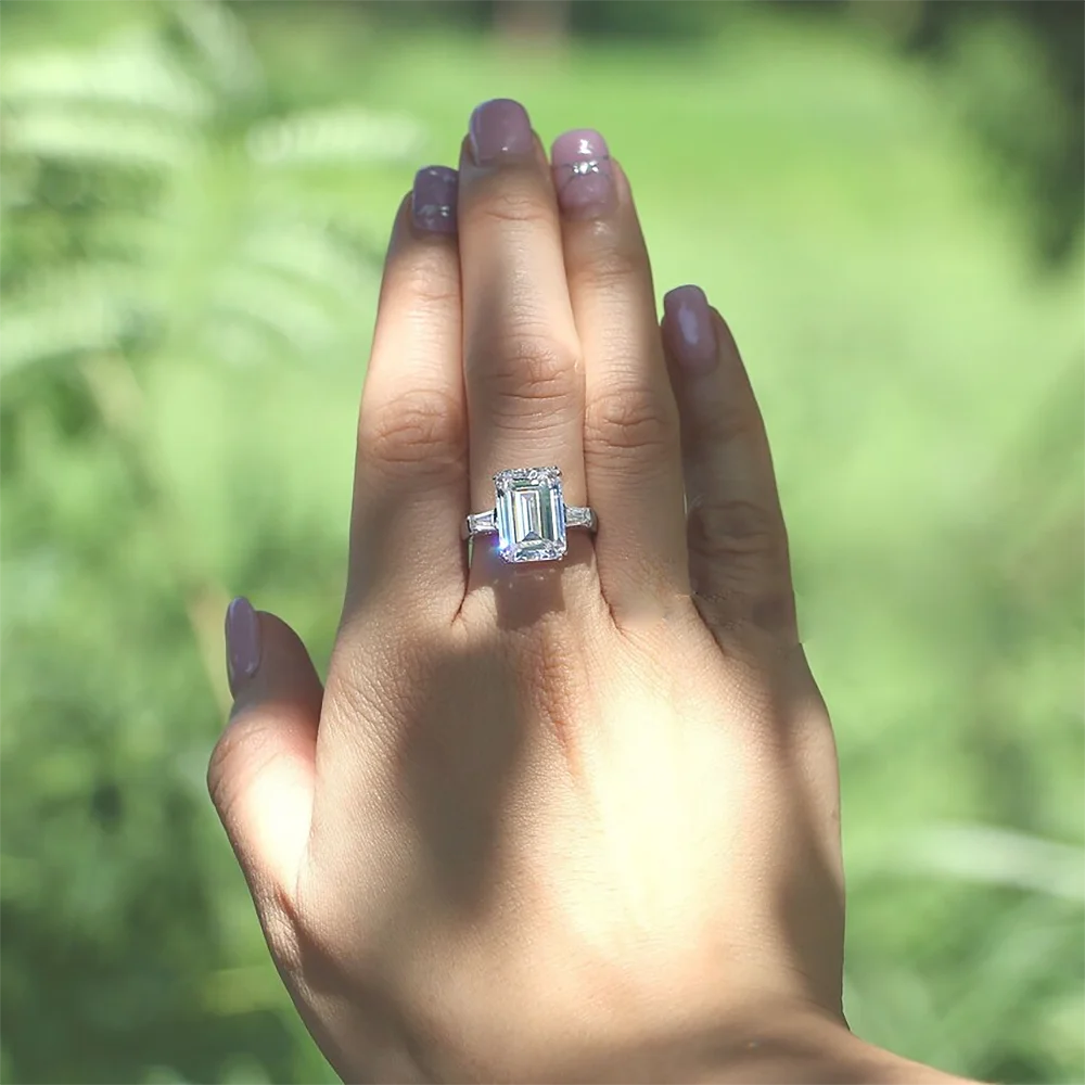 1/2/3/4 Carat Radiant Cut Moissanite Engagement Ring - EverlyCrafted