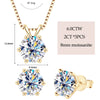 925 Silver Moissanite Jewelry Set with Gold Plating - EverlyCrafted