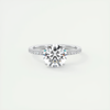 Moissanite Engagement Ring in 925 Sterling Silver - EverlyCrafted